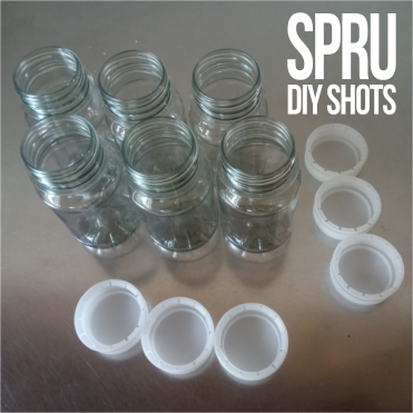 SPRU DIY Shot Bottle Kit – 6 Empty 100 ml Bottles