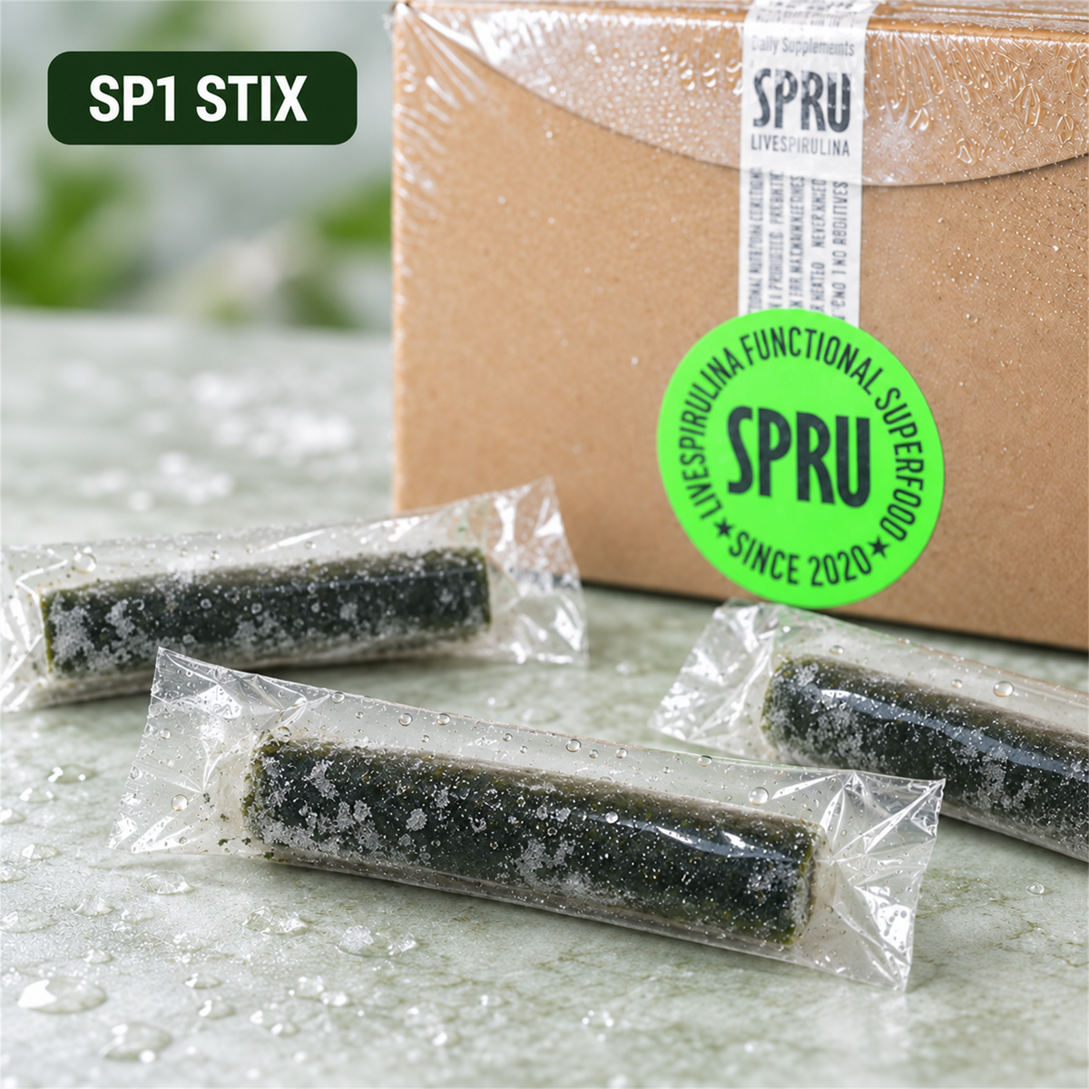 SPRU SP1 Live Spirulina Stix – Everyday Support (30-Pack)