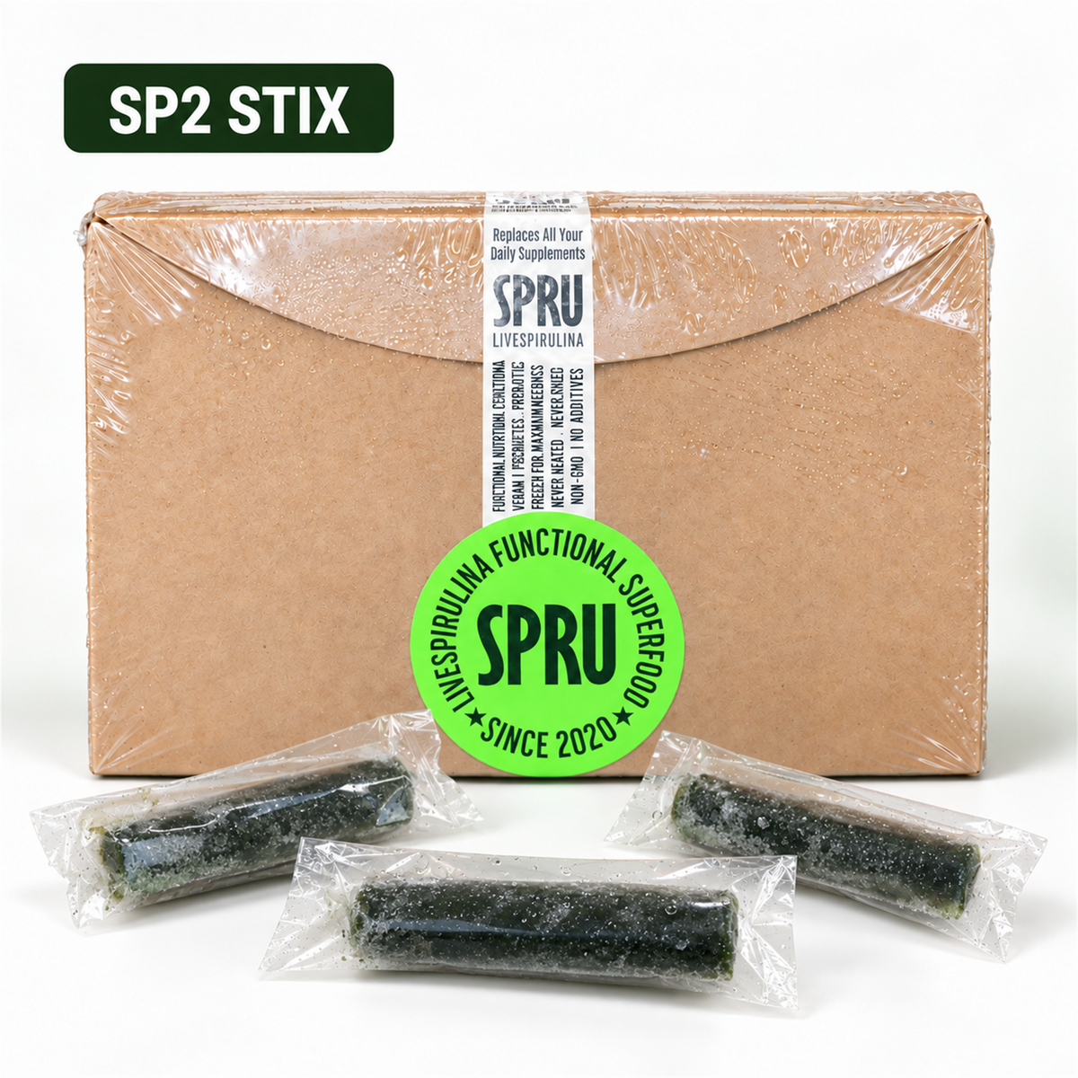 SPRU SP2 Live Spirulina Stix – Active Support (30-Pack)