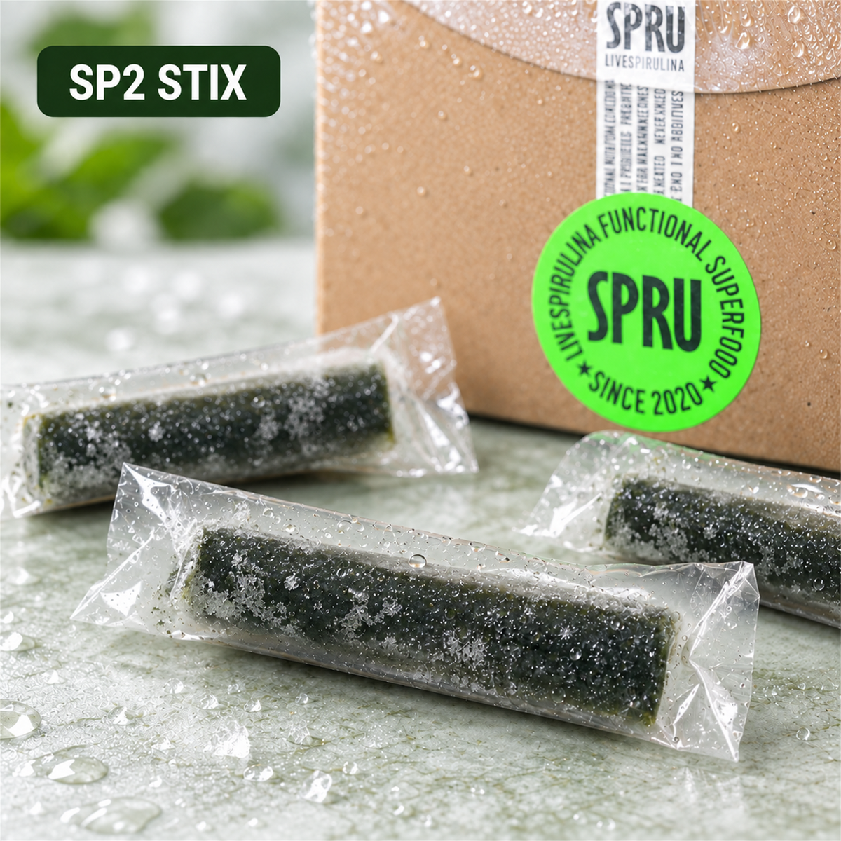 SPRU SP2 Live Spirulina Stix – Active Support (30-Pack)