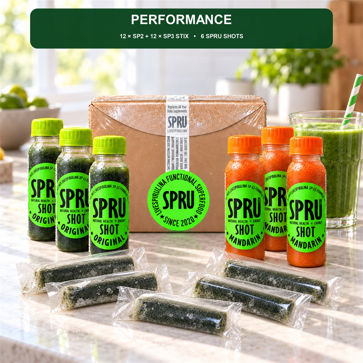 SPRU 30-Day Live Spirulina Trial Pack – Performance