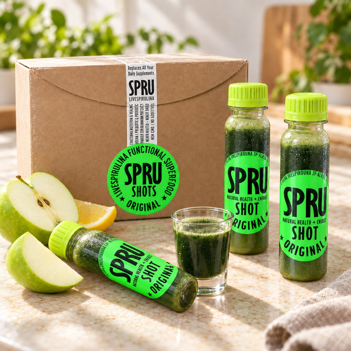 SPRU SP1.5 Live Spirulina Shots – 30-Day Pack